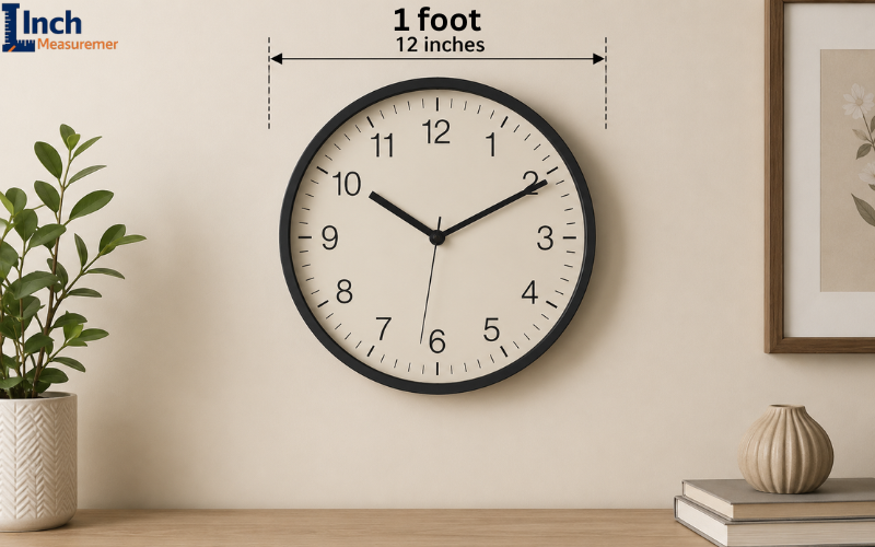 Standard Wall Clock Diameter About 1 foot 