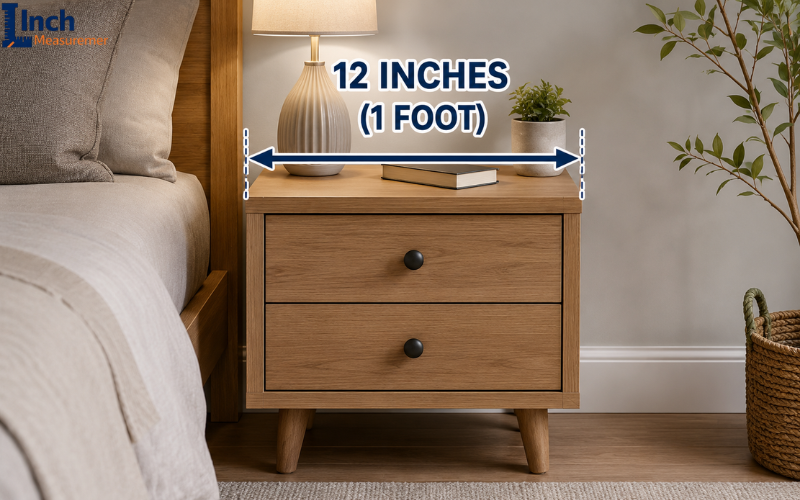 Bedside Table Width About 1 foot 