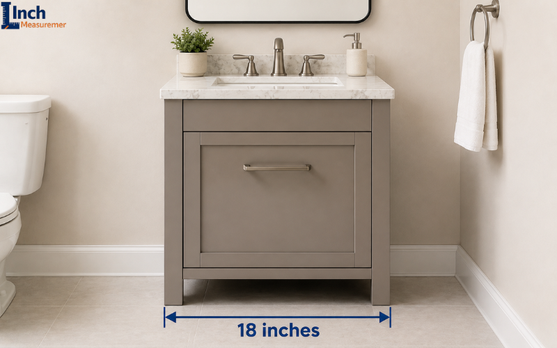 Bathroom Vanity Width About 18 inches