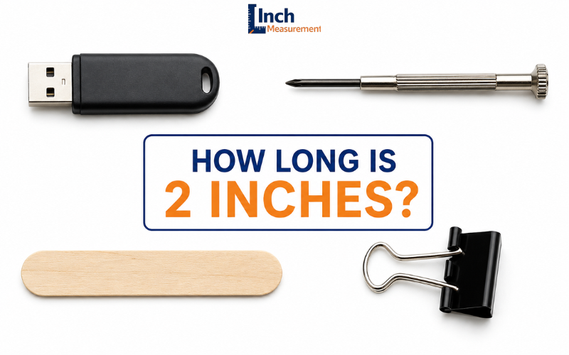 How long is 2 inches with paperclip, USB drive, screwdriver, and craft stick