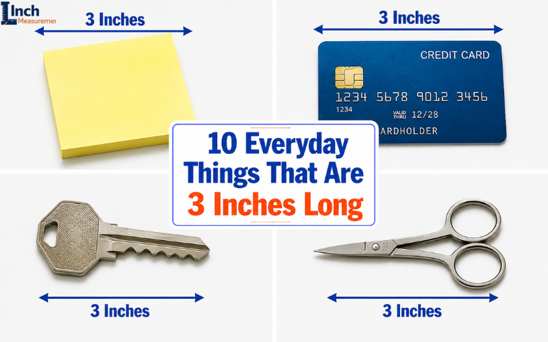 3 inches comparison image with everyday objects