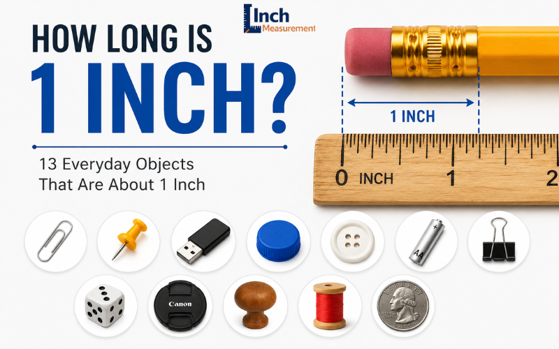 How long is 1 inch featured image with everyday objects comparison