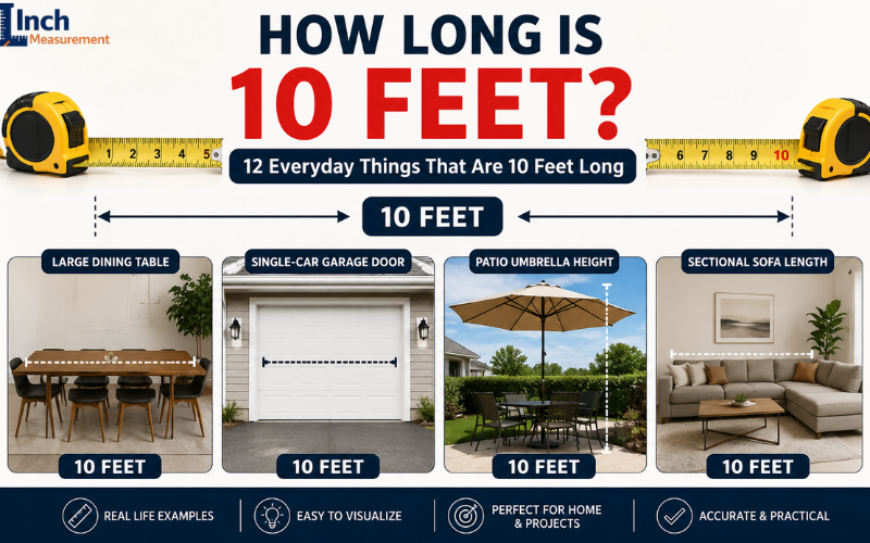 12 everyday things that are exactly 10 feet long including a basketball hoop, garage door, ladder, and sectional sofa