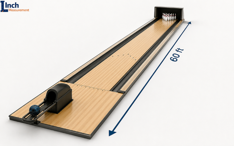Bowling lane measuring 60 feet