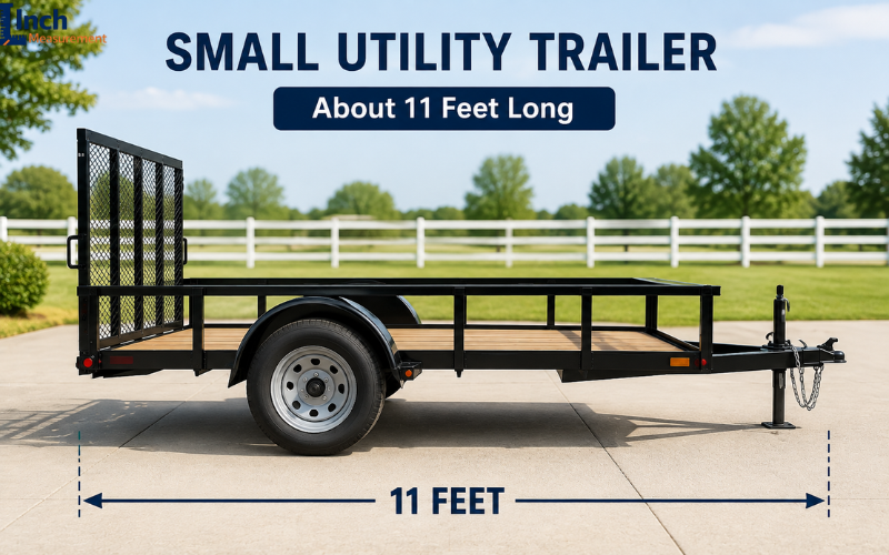 Small utility trailer about 11 feet long