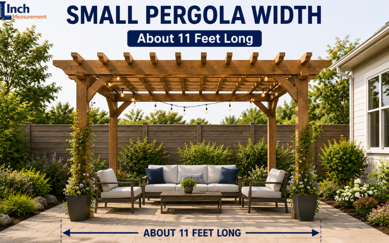 Small pergola about 11 feet wide