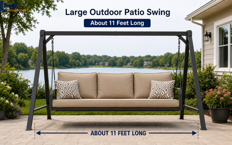 Large outdoor patio swing about 11 feet long