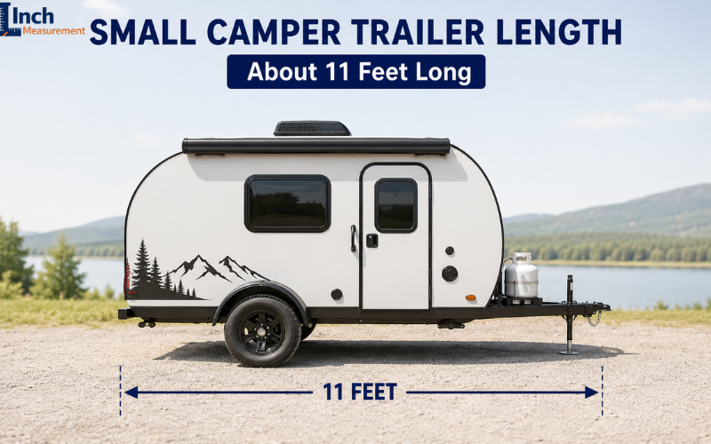 Small camper trailer about 11 feet long