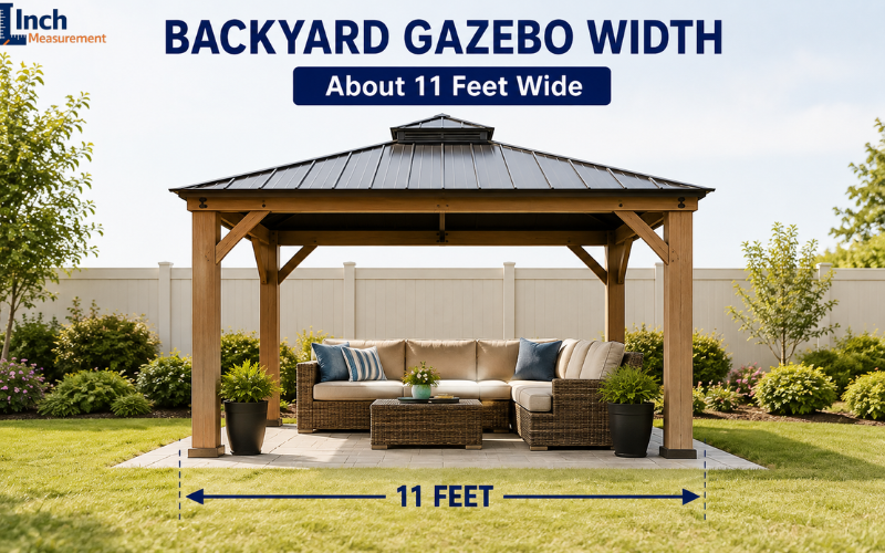 Backyard gazebo about 11 feet wide