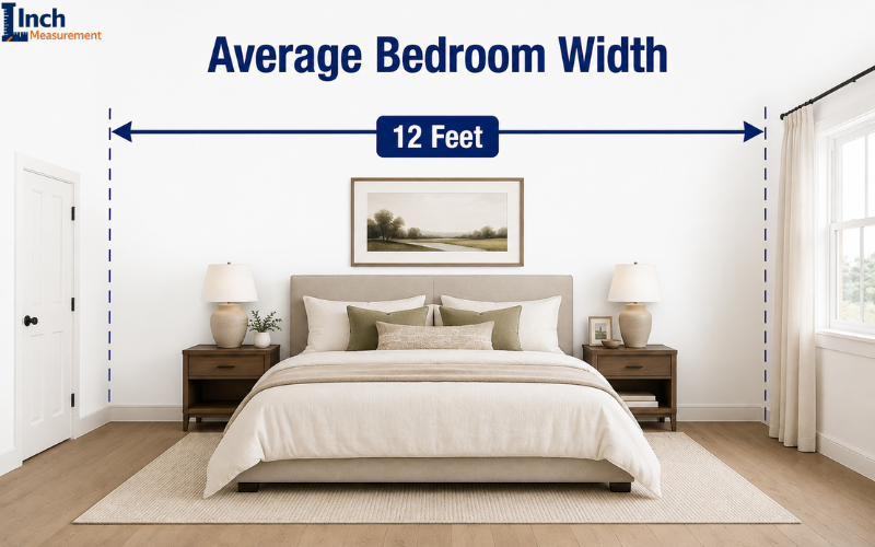 Average bedroom width of 12 feet