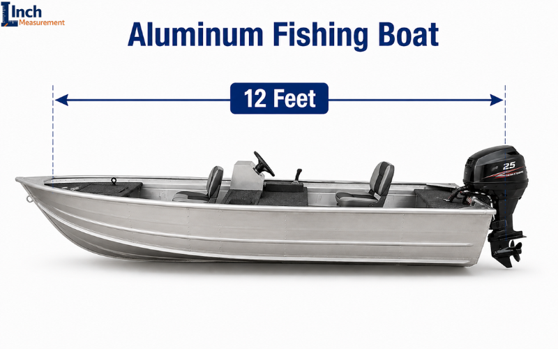 Aluminum fishing boat about 12 feet long